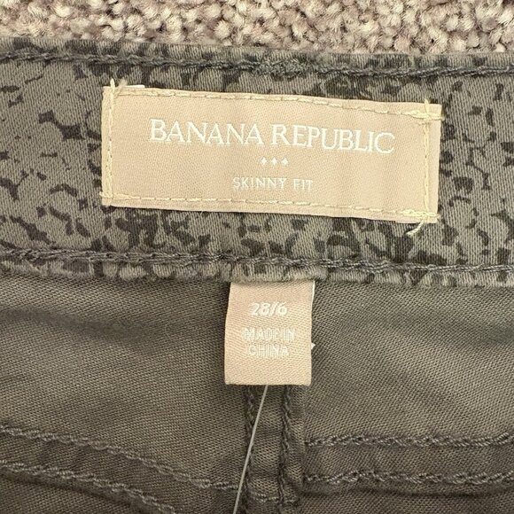 Banana Republic Womens Skinny Fit Pants Size 28 / 6 Gray Zip Hem Stretch NWT $79 - Picture 13 of 16
